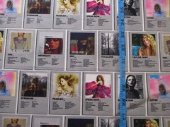 Taylor Swift Album Covers on 100% Cotton Fabric by the 1/4 Yard : 9″ x 57″