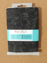Waverly Inspirations Fabric (1) Yard Pre-Cut. Cotton Black Gray Norway Dots NEW