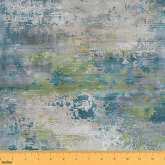 Watercolor Abstract Fabric by the Yard,Teal Blue Green Tie Dye Upholstery Fabric