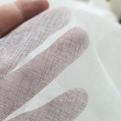 Extra Wide Sheer Voile Fabric 118″ White Polyester Draping Fabric By The Yard