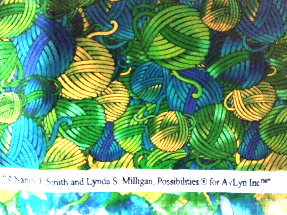 Yarn Balls Fabric 55″x43″ Knitting Smith and Milligan for AvLyn Inc