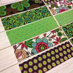 CACTUS FLOWERS (10) 2.5″x9″ Fabric Strips/SCRAPS For Crafts-Quilts-Junk Journals