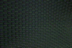 Hexagon Vinyl Grain Quilted Faux Leather Upholstery Fabric | Purple Green 55″