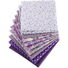 10 Pieces 20 x 20 Inch Quilting Patchwork 20 inches x 20 inches, Purple