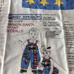 Snoahs Ark Daisy Kingdom I Overall Fabric Panel Toddlers Easy Cut Sew 36×60