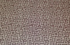 MAGNOLIA HOME COSMO PEBBLE BROWN CREAM GEOMETRIC MAZE FABRIC BY THE YARD 54″W