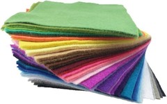 Durable 1.4mm Thick Felt Fabric Sheets – 42 Assorted Colors for Crafters
