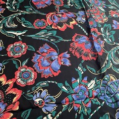 Bold Vibrant Blended Fabric Double Sided 2.5 Yards x 60″ Wide Floral Pattern VTG