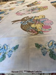 VTG Easter Fabric Lot Appliqués Pillow Quilt Rare Lot! Bunnies Chicks Darling