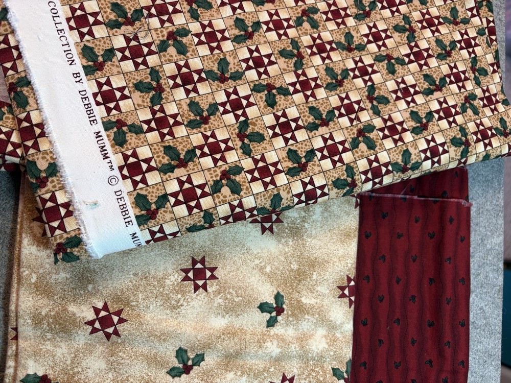 Debbie Mumm Christmas Winter Fabric bundle quilt theme 3 pieces