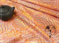 Chinese Japanese Wave Brocade Satin Silky Fabric Dress Clothes Cheongsam DIY