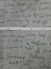 OOP Moda A Field Guide Words Natural Sketch Half Yard Fabric Cut