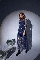 Tulle Embroidery Mesh Star Moon Fabric Sheer DIY Tutu Skirt Wedding Dress Cloth