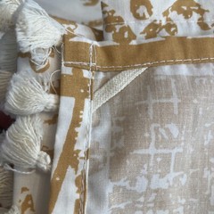 Opalhouse Fabric Tablecloth 60×60 Tassels Fringe, Gold, From Target