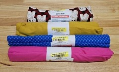 Fabric Bundle – 3 – 100% Cotton, 1 – Linen Rayon Blend – Retail Value $35 – New