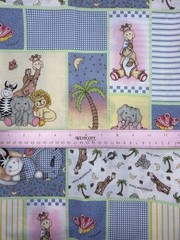 Animal Patches Fabric Vicki Schreiner 20247 Springs Creative Cotton 44″ BTY