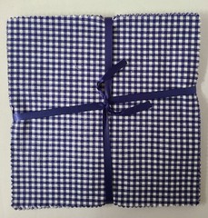 10″ Squares Blue Checks & Plaids 20 Count Cotton Fabric Pre-Cuts Squares M543.16