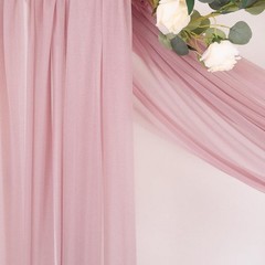 Dusty Rose Wedding Arch Draping Fabric 1 Panel 29″ x 6.6 Yards Extra Long