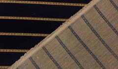 SILVER STATE LEXINGTON STRIPE EBONY BLACK GOLD VELVET FABRIC BY THE YARD 54″W