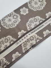 French General Fa La La La Floral Circle Moda Taupe Sew Quilt OOP FAT QUARTER