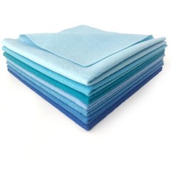 7 PCS 18×18 Inch 1.4mm Soft Felt Fabric Sheet Blue Series DIY Craft Patchwork