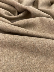 3 YDS Handwoven Natural Taupe Wool – Rustic Tweed SOFT Homespun 63″ wide 7.4 oz