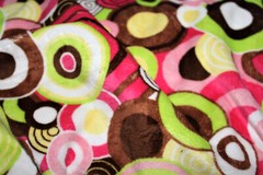 CIRCLES RINGS MINKY CUDDLE SMOOTH SILKY PLUSH SEW QUILT CRAFT FABRIC BTY+PRECUTS