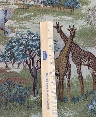 Tapestry Upholstery Fabric Cotton African Animal Jungle Giraffe Lion BTY