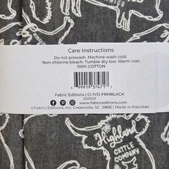 Fabric Editions FARMHOUSE Slate Gray Background 1 Yard Packages Lot of 2 NWT
