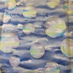 Cotton Fabric Hobby Lobby Translucent Bubble Background of clouds 1yd 6 ” x 42