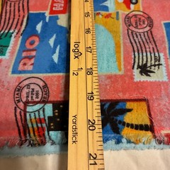 Joann Snuggle Fabric Havana Miami Travel Vacay Pink Flannel Cotton 40″x 5.75 yds