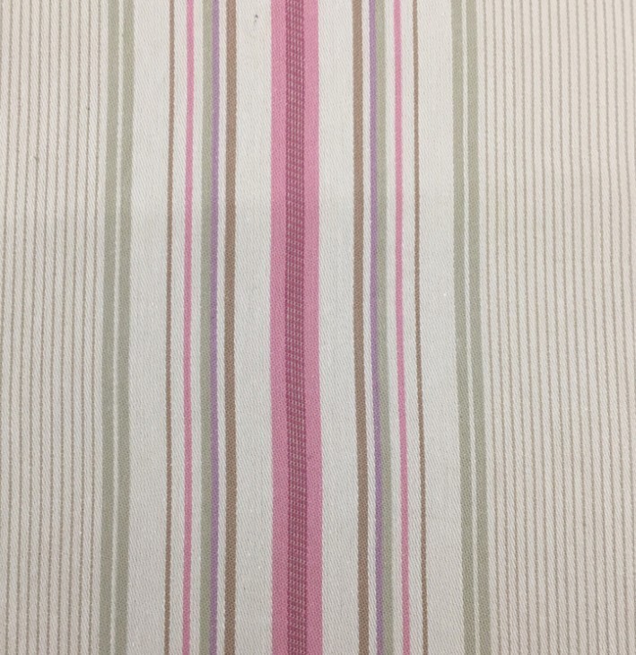 2 Yards Stripe in Pink and Beige Lightweight Home Decor Fabric