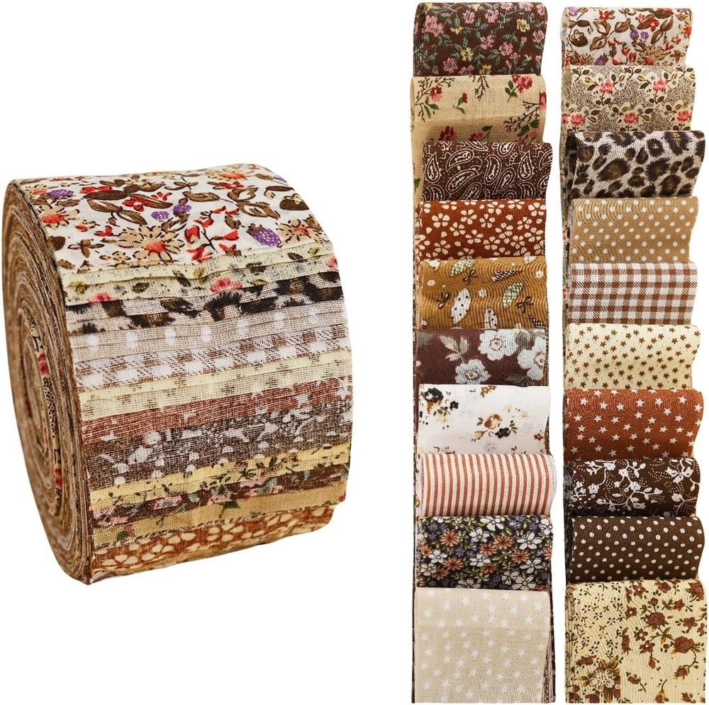 Jelly Roll Fabric 40 Strip Assorted Bundle Precut Cotton Quilting Strips 2.5″ X