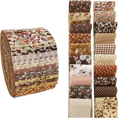 Jelly Roll Fabric 40 Strip Assorted Bundle Precut Cotton Quilting Strips 2.5″ X