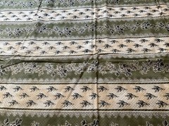 Rose Toile Stripe by Lakehouse LH Cotton Florals Beige, Green and Black 1.5 Yard