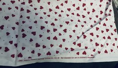 Novelty Springs Industries “DEAR HEARTS” # 8497 Red Hearts & Dots on White BTFQ