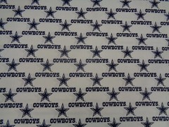 DALLAS COWBOYS WHITE DESIGN 58″ WIDE 100% COTTON 1 YARD PIECE BRAND NEW