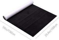 Black Microfiber Fabric Self-Adhesive Suede Look for Car Interior Decoration