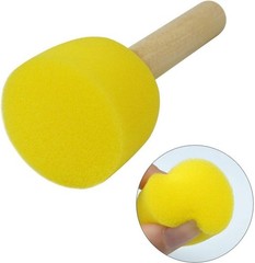 WAFJAMF 20 Pcs Round Sponges Brush Set 4 Sizes DIY Painting Tools Yellow | Wo…