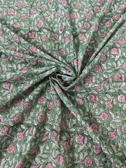 COTSILER Hand Block Print Fabric 100% Cotton 42 Inch 3 Yard Design1