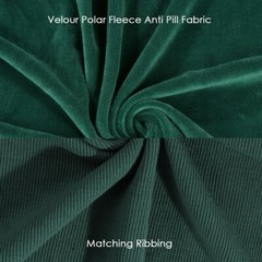 Velour Polar Fleece Anti Pill Fabric with Matching Ribbing Combo Set,Neotrims