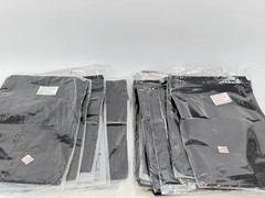 Lot of 27 New 100% Pure Silk Habotai Squares Black 8mm Mixed Sizes Hong Kong