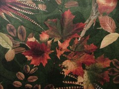 Curtain Upholstery Velvet Fabric “Pheasant Forest” Soft Furnishing Cushion Use