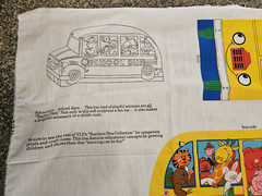 VTG VIP Cranston Teachers Pets Stuffed School Bus Cut and Sew Panel
