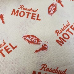 Camelot Fabrics SCHITT’S CREEK ROSEBUD MOTEL KEYCHAIN 100% Cotton .5 Yards