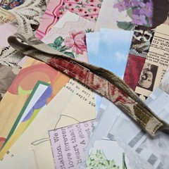 Junk Journal Lot 1 Lb Ephemera Trim Lace Fabric Craft Collage Paper Book Cover