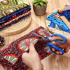 70 Pcs 10×10 Inch African Cotton Fabric Squares – Vibrant Kente & Ankara Styles