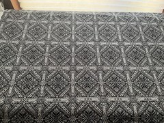 Fabric Flower Geometrical pattern Black & White Jo Ann 44”x 36”777