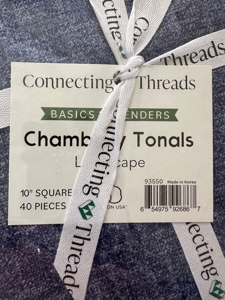 CHAMBRAY TONALS LANDSCAPE LAYER CAKE BY CONNECTING THREADS 40PC 10X10 NEW