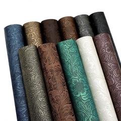 30x137cm Swirls Bump Textured Faux Leather Synthetic Leather Fabric Sheets DIY